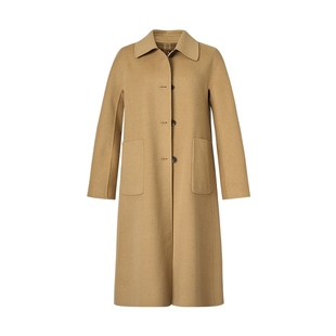 【羊毛桑蚕丝】ELSEWHERE珂思商场同款两面穿毛呢大衣女25冬新款