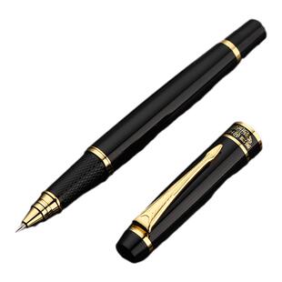 HERO英雄7032宝珠笔金属杆黑色0.5中性笔签字笔碳素笔男士女士时尚商务办公签名笔广告笔礼品送礼免费刻字