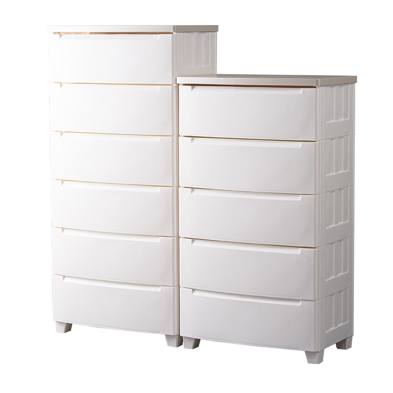 爱丽思薄型收纳柜抽屉式储物柜一体靠墙边柜夹缝柜卧室床尾柜超薄