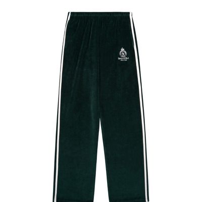 [秋冬新品]Sporty&Rich Tennis系列女士网球风撞色条纹丝绒感长裤