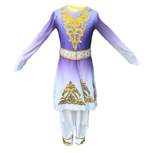 新疆舞蹈演出服新款儿童维吾尔族服装维族练习裙半身巴郎仔舞蹈服