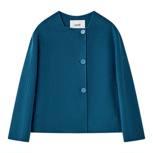 【山羊绒】Laurel劳芮新款新款艺术感简约短款大衣LWD353D02500