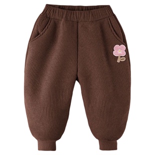 女童裤子秋冬新款小宝宝长裤运动婴儿休闲裤加绒冬季儿童童装冬装