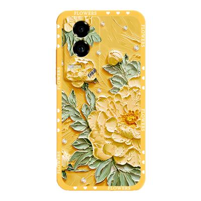 油画花朵适用荣耀GT手机壳华为荣耀GTPro保护套HONOR新款AMG一AN00液态硅胶PPG好看全包防摔HONORGT男女外壳