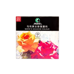 马利牌水粉颜料24色无毒小学生儿童幼儿园美术生专用色彩绘画套装