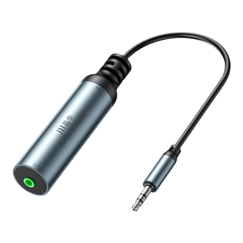 晶华3.5mm音频隔离器电脑功放车载音响消除电流杂音耳机噪音去除