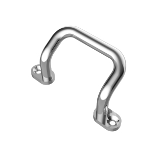 304不锈钢弯头带底座拉手工业实芯把手机械柜门提手设备盖子手柄