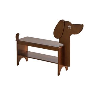 实木小狗换鞋凳家用门口穿鞋凳可爱创意鞋架长凳入户鞋柜坐凳一体