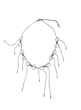 芭蕾流苏蝴蝶结项链锁骨链