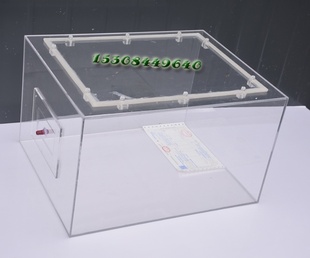 透明有机箱璃抽真空m实验玻容器具罩子 医验学校实院室密封箱定制