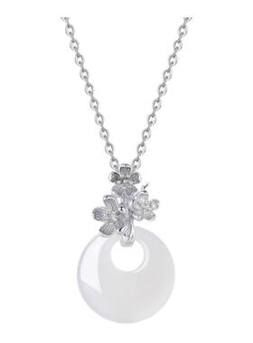 中国珠宝平安扣银项链