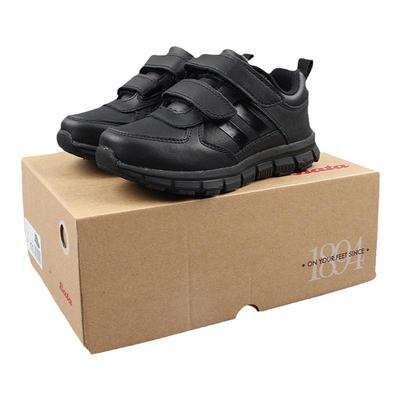 儿童黑色牛皮学生休闲鞋