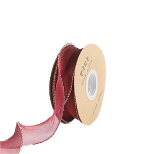 鲜花包装丝带鱼尾金边泡泡纱礼物蛋糕烘焙缎带丝带花艺包装材料