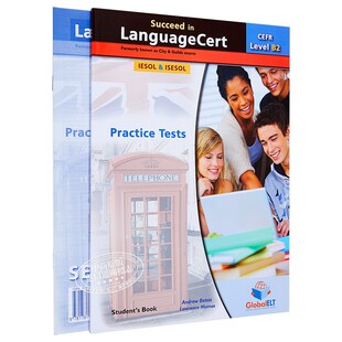 Succeed in LanguageCert CEFR B2 朗思真题解析自学套装 朗思考试推荐用书 12套完整真题讲解 IESOL iESOL朗思考试用书带音?