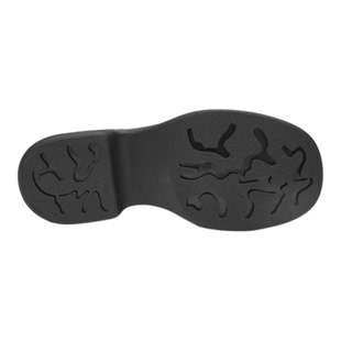 UDV布洛克真皮短靴女2025秋季新款烟筒靴切尔西弹力靴机车靴粗跟