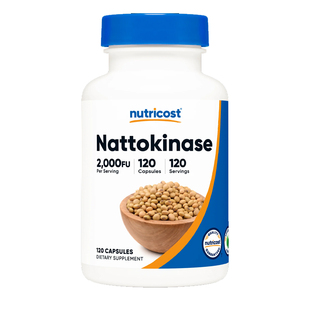 纳豆激酶2000FU 100毫克30/120粒Nutricost Nattokinase心脑血管