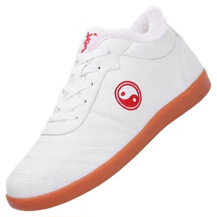 加绒太极鞋女软底牛筋底新款专业武术太极拳八段锦练功鞋男秋冬季