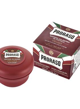 檀香滋润剃须皂PRORASO软化胡须