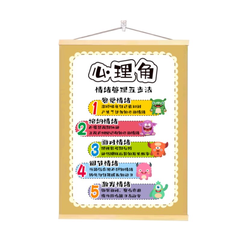 教室心理角布置小学班级公约文化墙贴装饰初高中心理健康疏导挂画