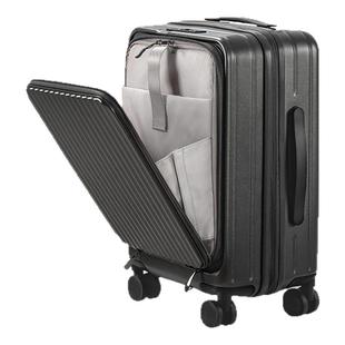 前置开盖行李箱女20寸登机旅行箱多功能拉杆密码箱男大容量轻便小