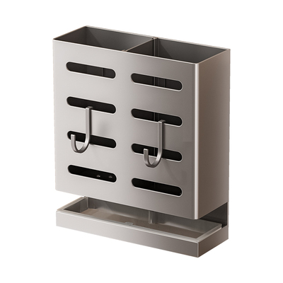 免打孔刀筷架带接水盘/可拆洗