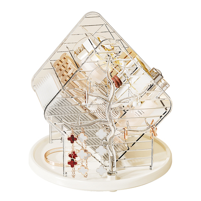 高级感化妆品收纳盒旋转置物架子