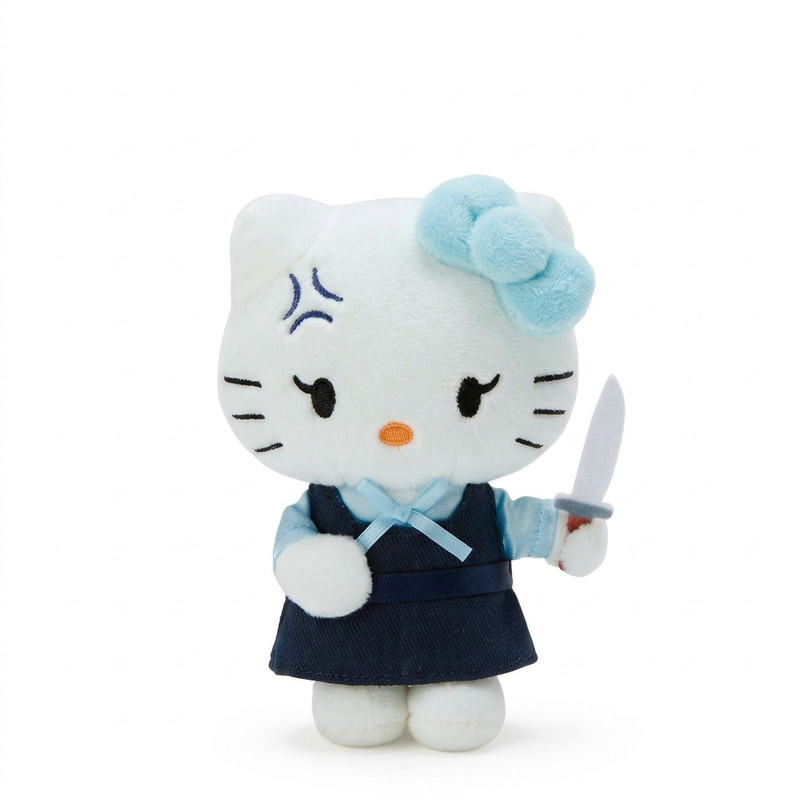 日本BAANFU拿斧头暴躁kitty包挂件毛绒公仔玩偶车挂饰表白礼物女