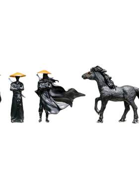 寒江孤影武侠电脑显示器装饰摆件
