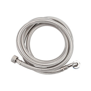 4分弯头编织管热水器马桶龙头304不锈钢内丝牙冷热水进水金属软管