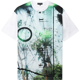 IT CDG COMME des GARCONS HOMME男装宽松短袖T恤时尚艺术感印花