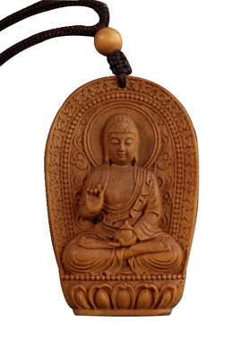 居舍澳洲檀香木药师佛吊坠