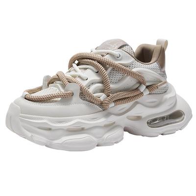 马克华菲厚底休闲运动透气网面鞋