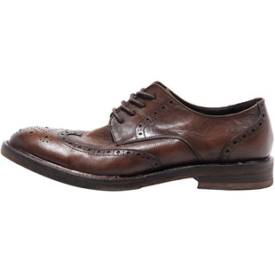 英伦布洛克雕花皮鞋男正装商务休闲固特异男鞋夏款透气手工德比鞋