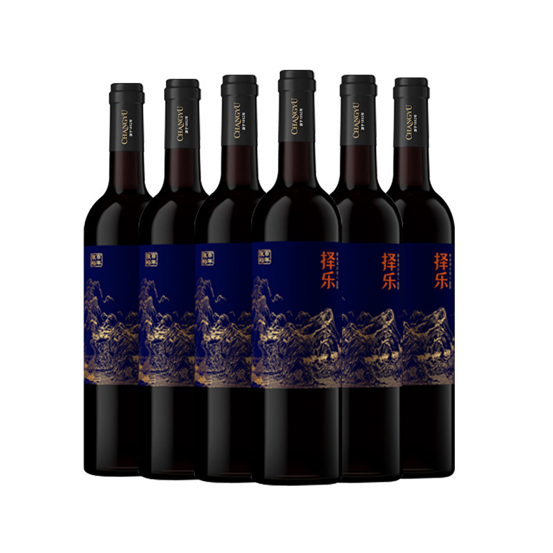张裕 多名利择乐半干型红葡萄酒官方旗舰店正品整箱