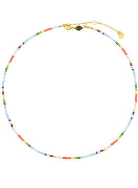 AWE夏日多巴胺穿搭彩色串珠项链