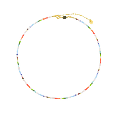 AWE夏日多巴胺穿搭彩色串珠项链