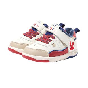 卡特兔学步棉鞋2023新款冬季男童软底板鞋女童防滑加绒宝宝机能鞋