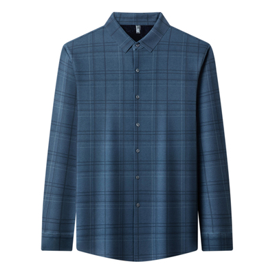 皮尔卡丹男士长袖商务加绒衬衫