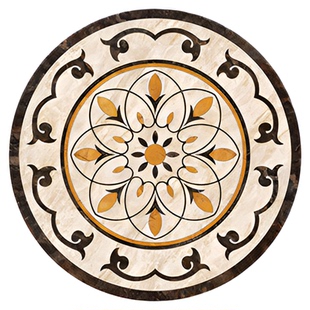 门口入户地板贴防水耐磨贴纸客厅圆形地贴欧式拼花瓷砖贴墙纸自粘