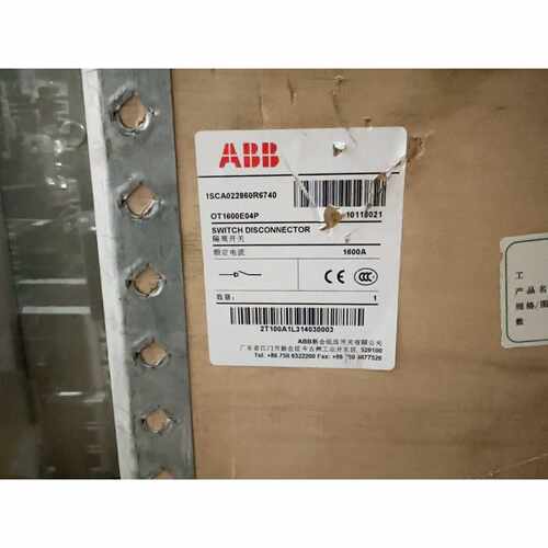 OT1600E04P ABB隔离开关 1600A工业配电设备