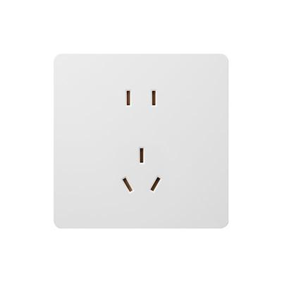 国际电工超薄ins奶油白暗装开关