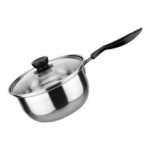 不锈钢奶锅汤锅加厚煮面小奶锅迷你小锅泡面辅食锅电磁炉燃气通用