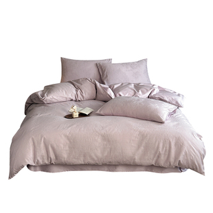 红豆60s纯棉四件套全棉轻奢高级感主卧室床单被套床笠三件套床品