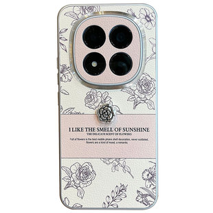 适用于红米note15手机壳redminote15pro新款女15pro+玫瑰花red米十五por十加5g小米全包防摔nt高级感时尚创意