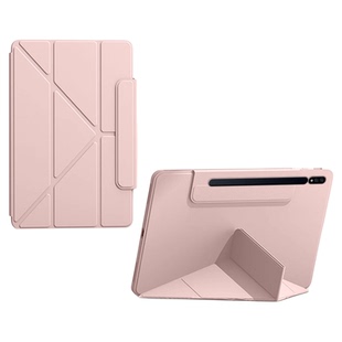 瓦浦适用于三星TabS7FE保护套新款12.4英寸磁吸搭扣TabS7+全包硅胶GalaxyTabS6Lite软壳笔槽Tab S8+支架平板