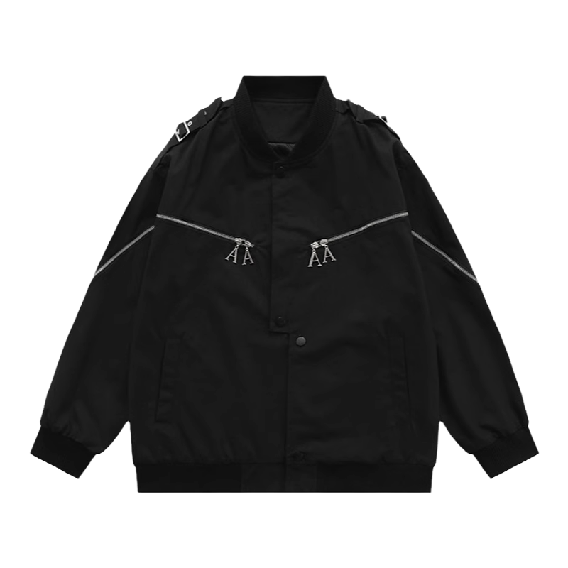 拉链装饰棒球服外套情侣百搭夹克