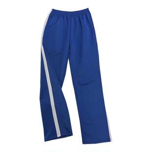 北京师范大学昌平附属学校同款宝蓝南韩丝拼2厘米白边直筒校服裤