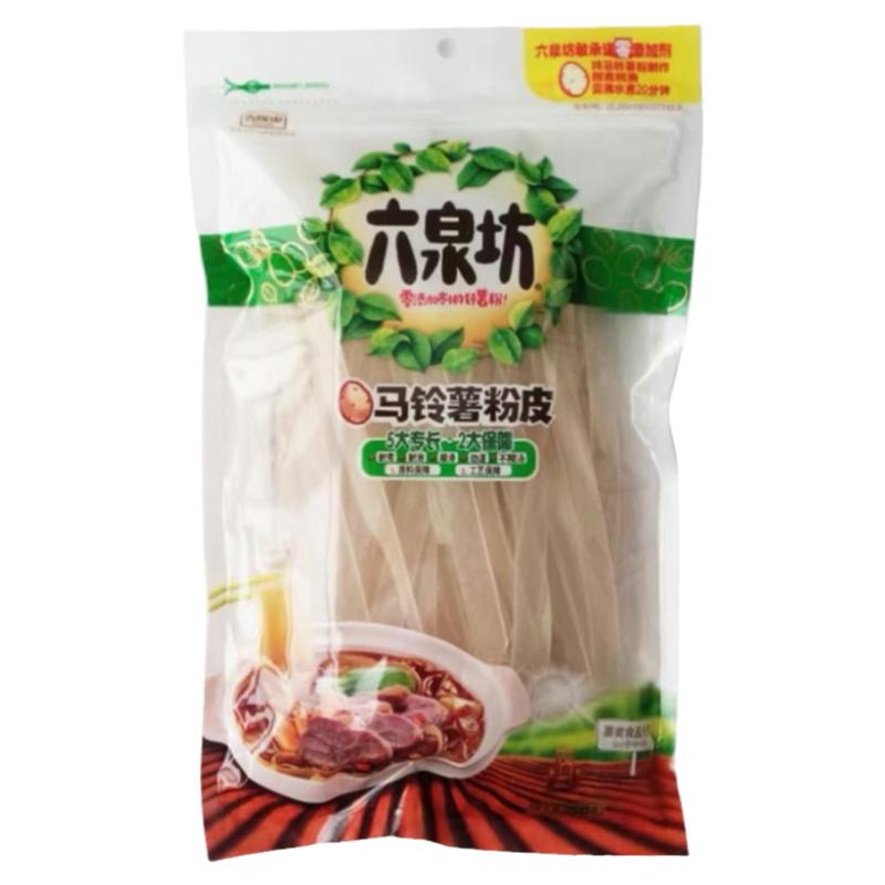 六泉坊马铃薯粉皮袋装250g无胶无明矾家用土豆粉酸辣粉500g/袋