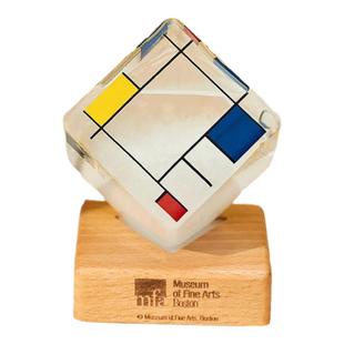 MFA美术博物馆蒙德里安天气风暴瓶桌面摆件小夜灯新年生日礼物