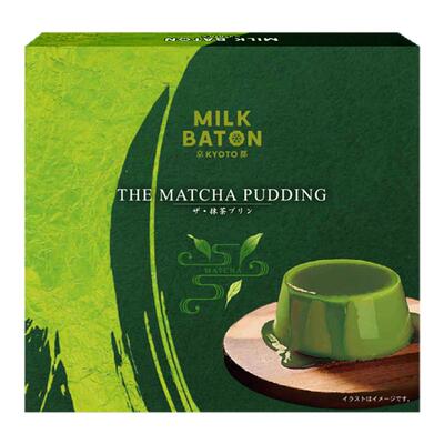 MILK BATON京都宇治抹茶牛奶鸡蛋布丁果冻儿童休闲零食北海道进口
